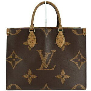 Louis Vuitton Monogram Giant On the Go Reverse Handbag Tote Bag Shoulder Brown